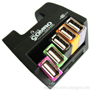Mill Private Model - 5-port USB Hub+All-in-1 Card Reader
